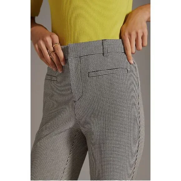 ANTHROPOLOGIE NWT The Essential Slim Pant in Black and White Houndstooth // 4 - Picture 3 of 15